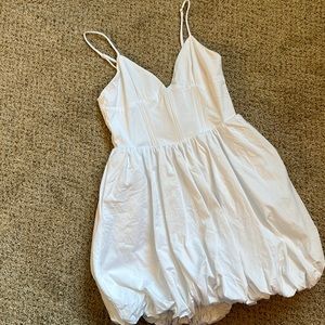 Zara white bubble dress